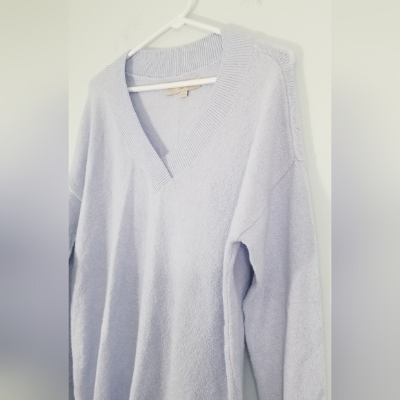Loft Sweater. V-Neck. Oversized. Side Slits. Ribbed Trim. Soft and Stretchy. XS. - Picture 2 of 9
